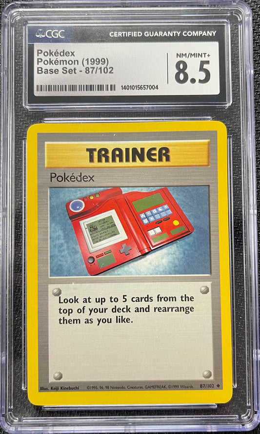 Graded Pokemon - Pokedex (87/102) Base Set CGC 8.5