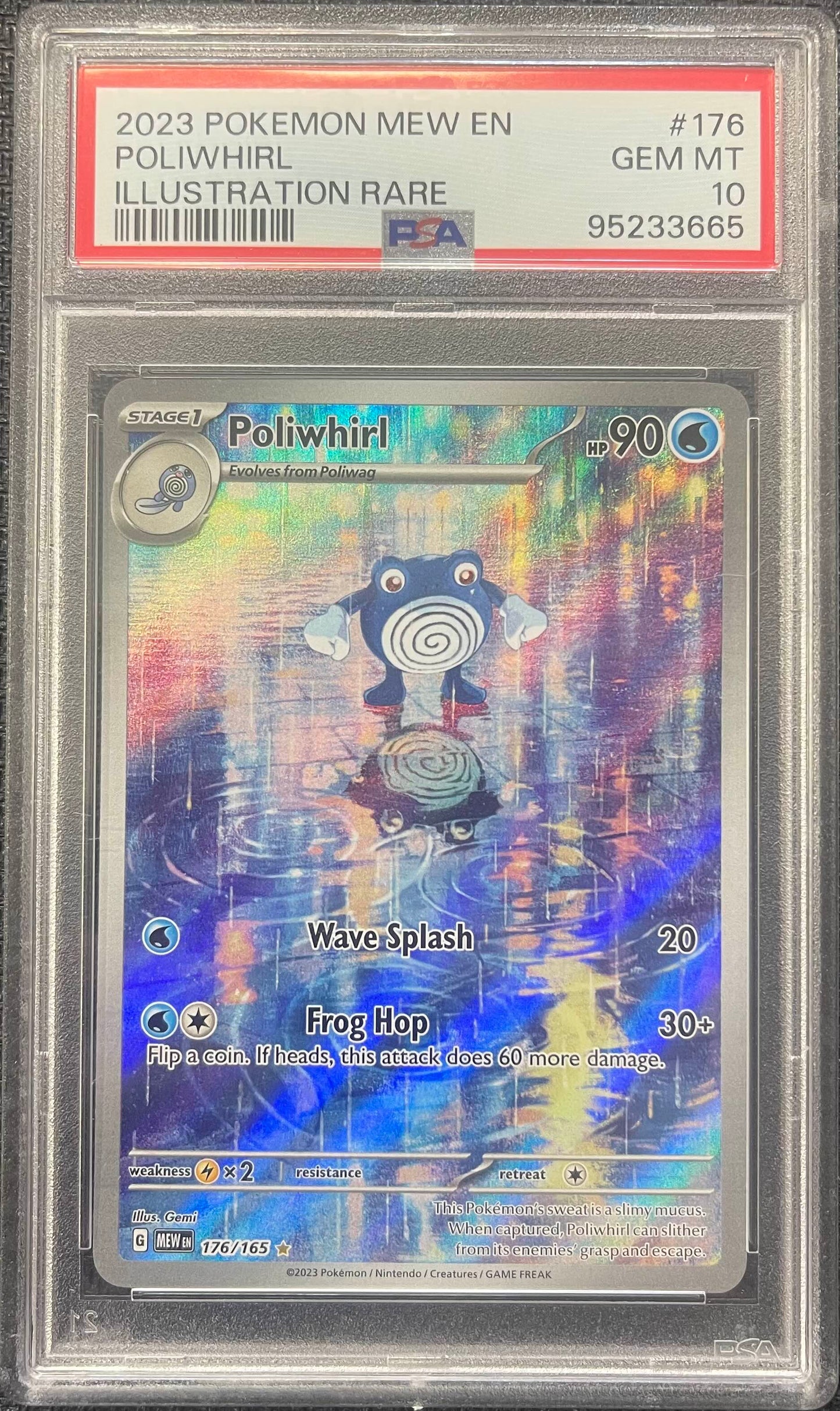 Graded Pokemon - Poliwhirl (176/165) Scarlet and Violet 151 PSA 10