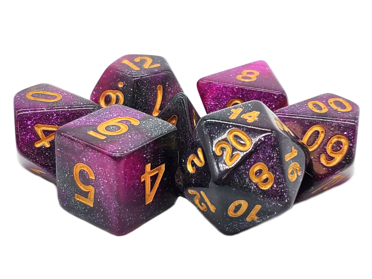 Galaxy - Purple & Black RPG Dice Set