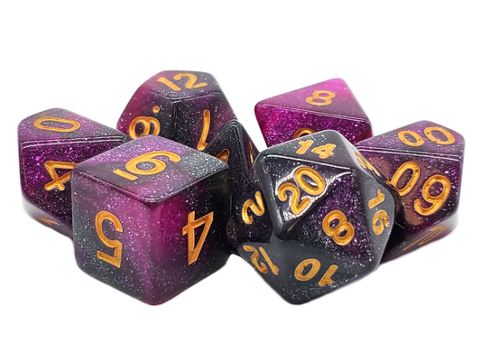 Galaxy - Purple & Black RPG Dice Set