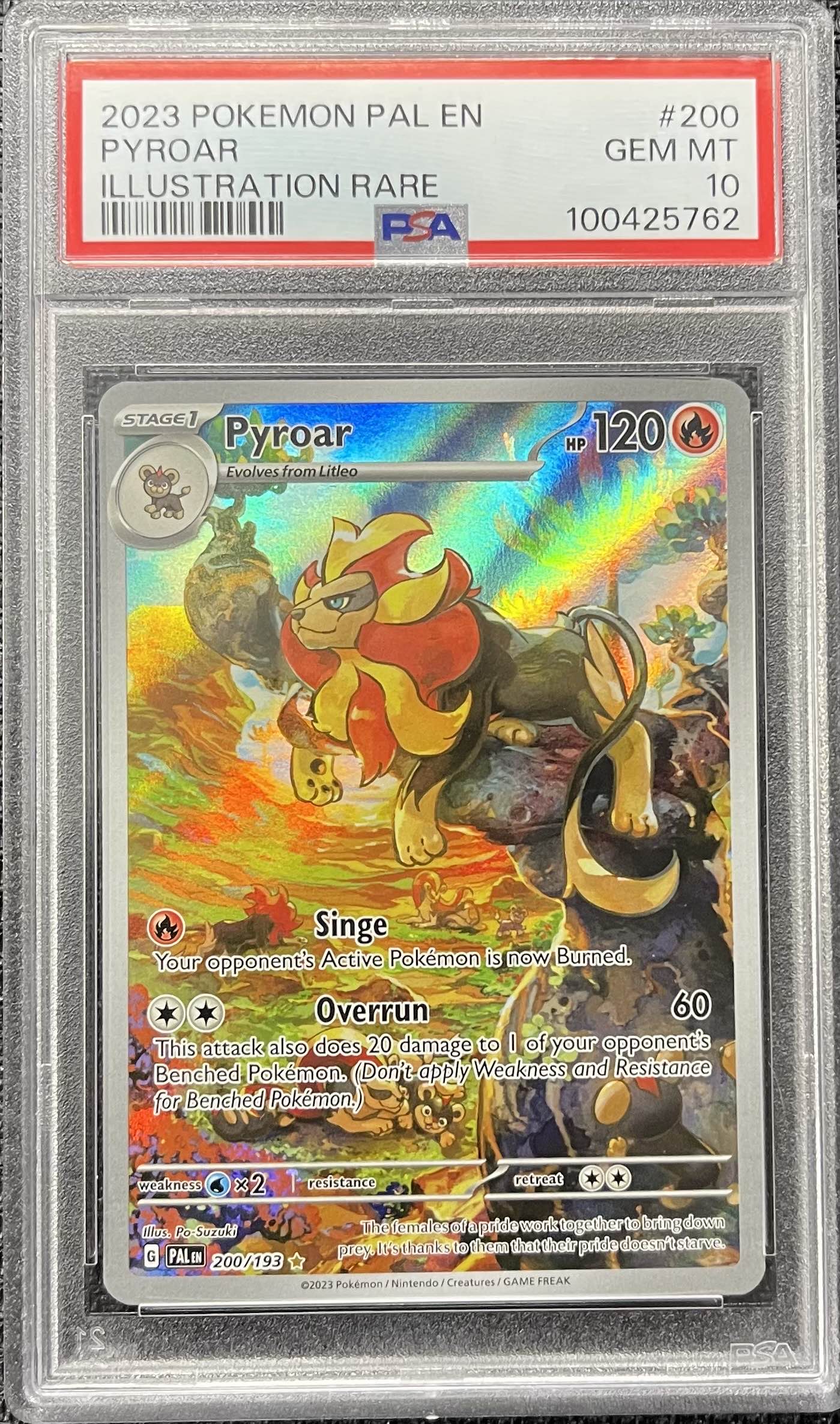 Graded Pokemon - Pyroar (200/193) Paldean Fates PSA 10