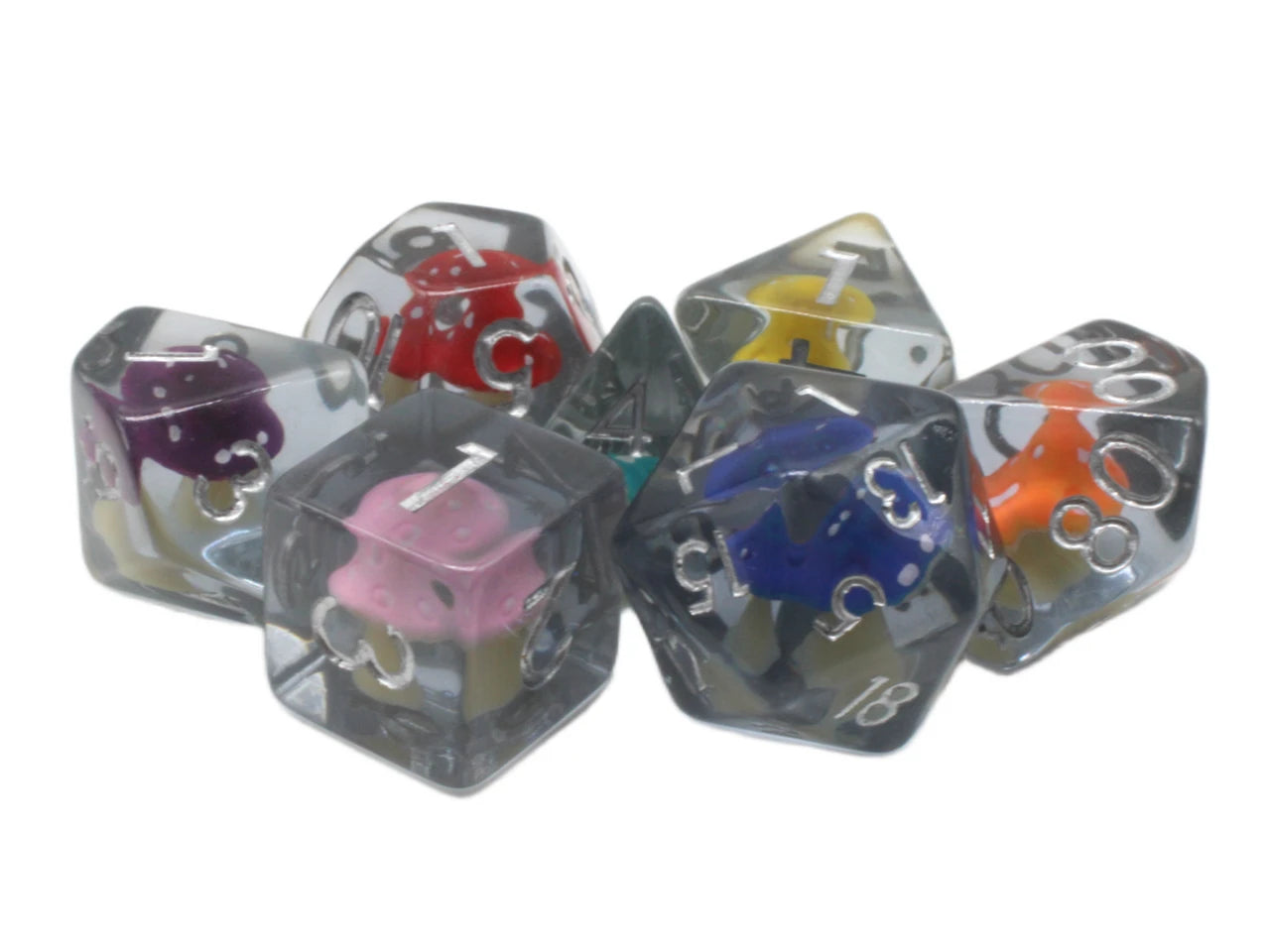 Infused - Mushroom Rainbow RPG Dice Set