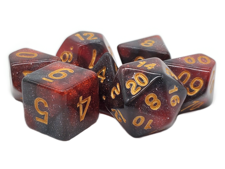 Galaxy - Red & Black RPG Dice Set