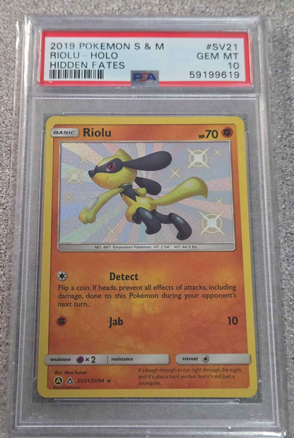 Graded Pokemon - Riolu (SV21/SV94) Hidden Fates PSA 10