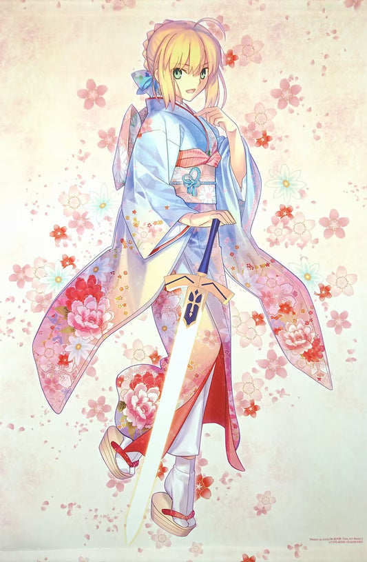 Type-Moon : Return To AVALON Fate Art Works - Takeuchi : Saber/Artoria (B2 Tapestry)