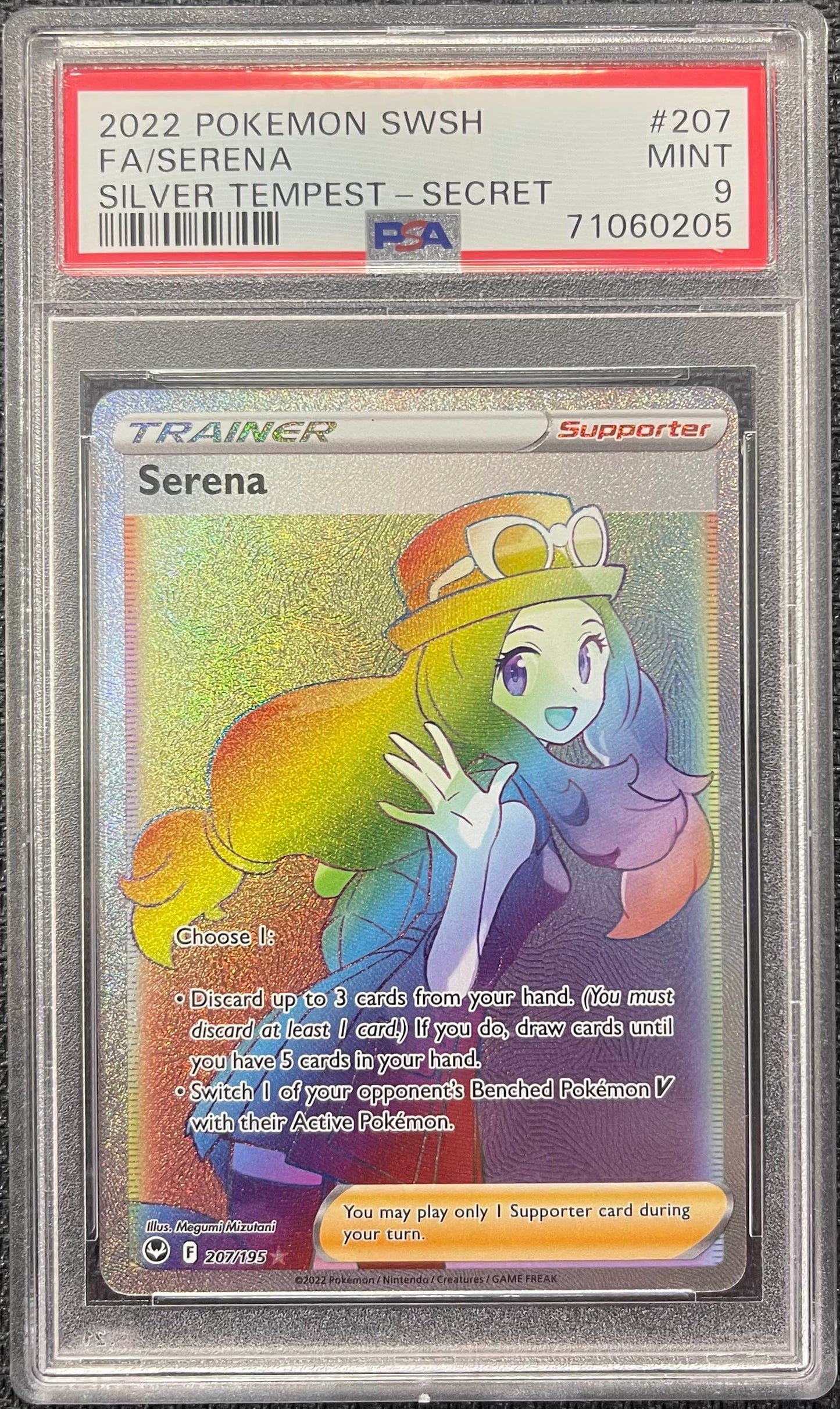 Graded Pokemon - Serena (207/195) Silver Tempest PSA 9