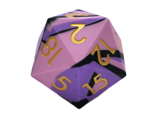 50mm Silicone D20 - Purple, Pink & Black