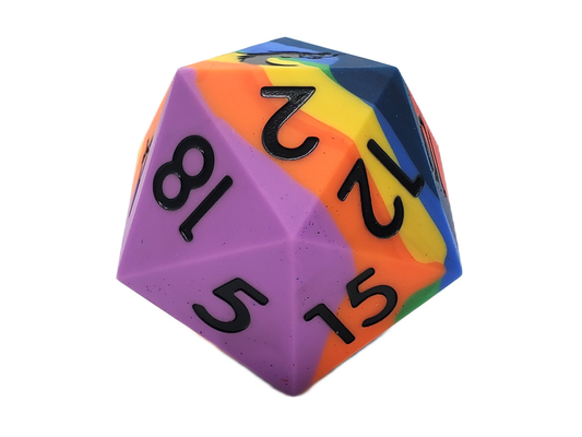 50mm Silicone D20 - Rainbow