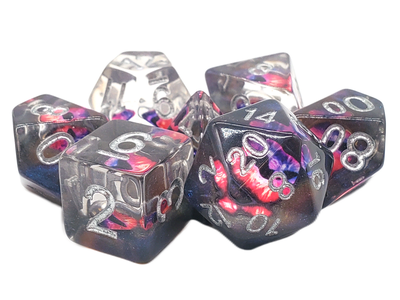 Infused - Dragon Eye - Skeletal RPG Dice Set