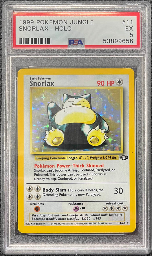 Graded Pokemon - Snorlax (11/64) Jungle Holo PSA 5