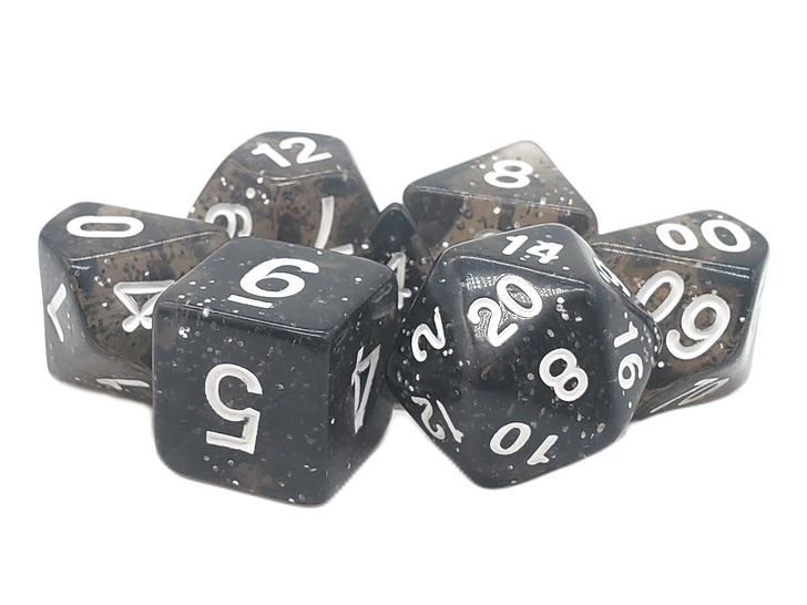 Sparkle - Translucent Black RPG Dice Set