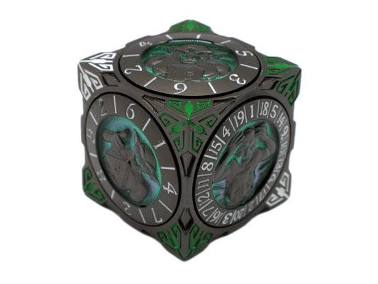 7 in 1 Dice Spinner: Dice Goblin - Matte Black w/ Green