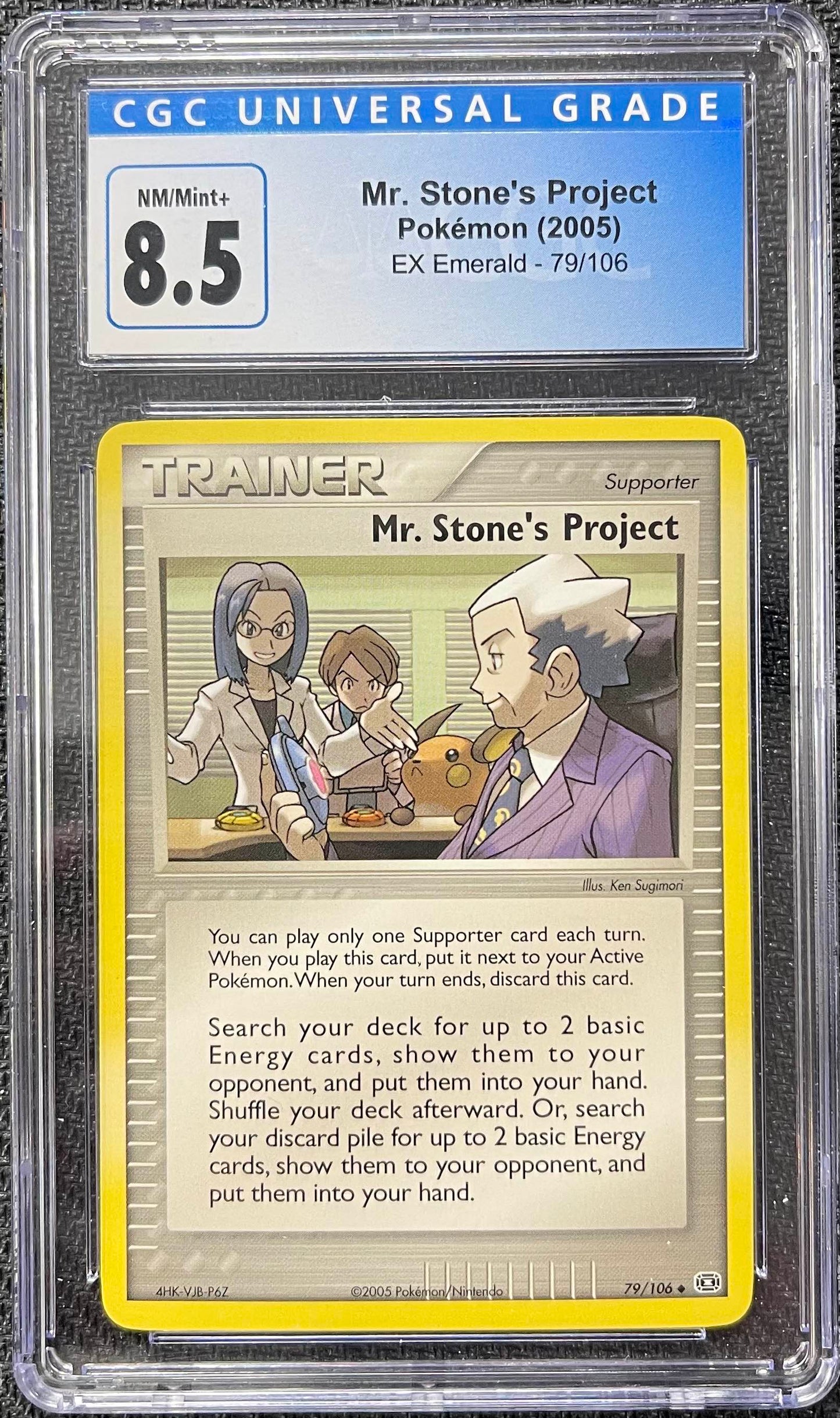 Graded Pokemon - Mr. Stone's Project (79/106) EX Emerald CGC 8.5