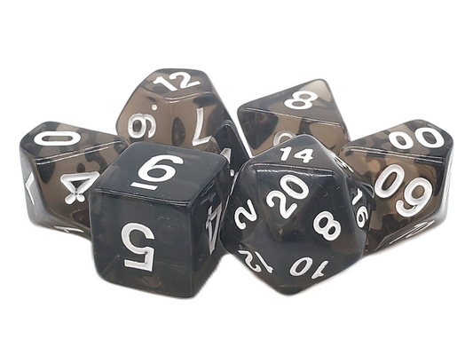 Translucent Black RPG Dice Set