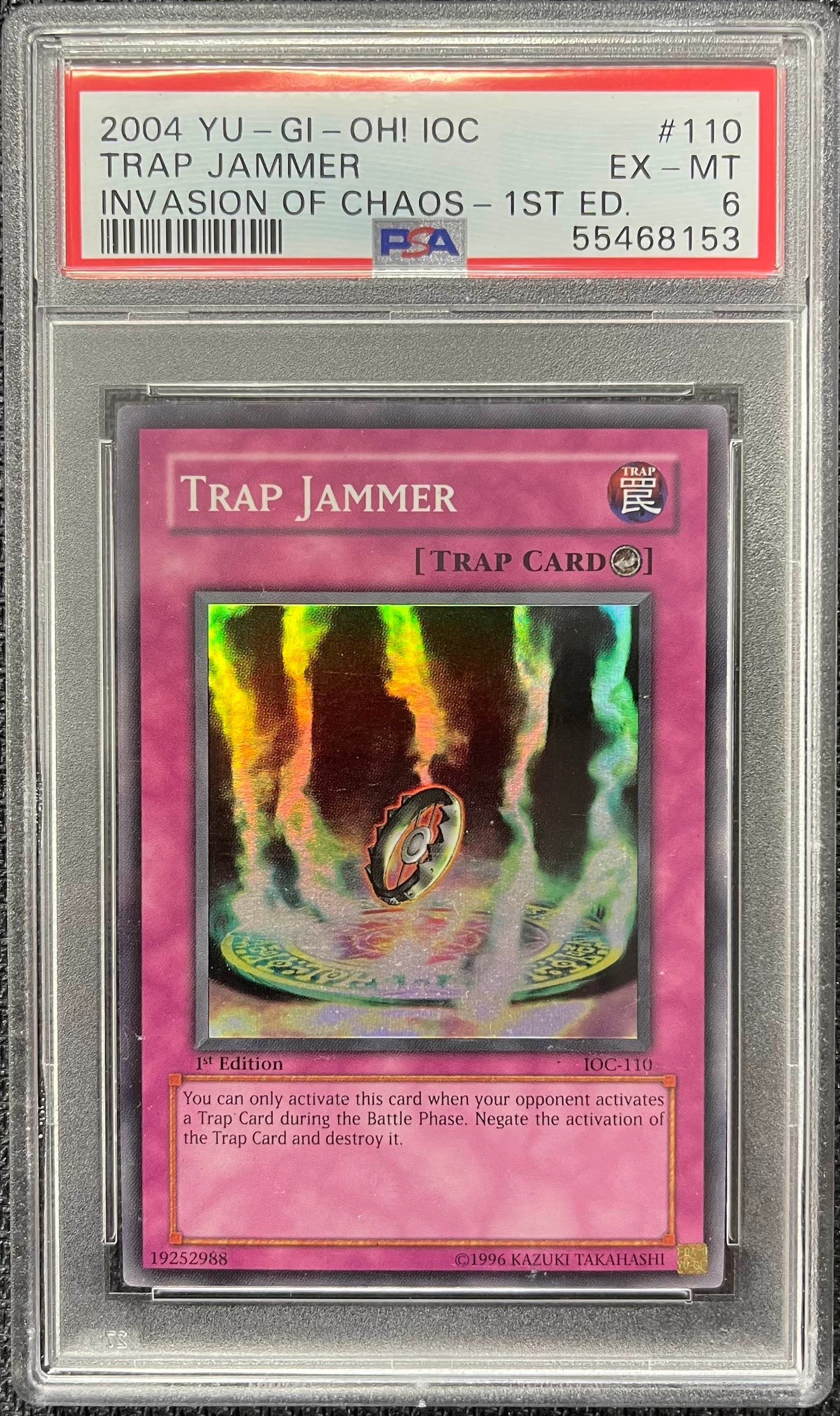 Graded Yu-gi-oh! - Trap Jammer (#110) Invasion of Chaos 1st Ed PSA 6