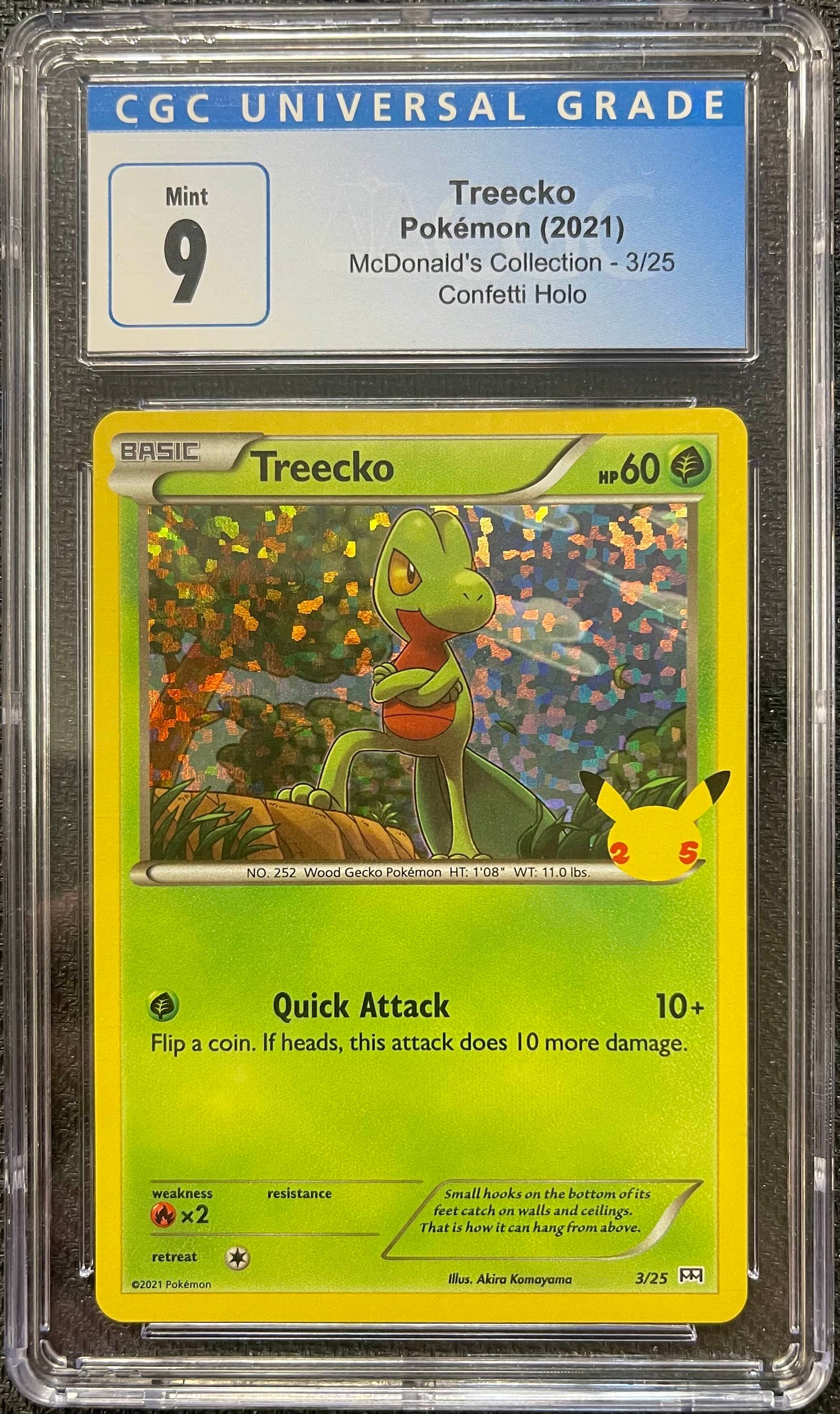 Graded Pokemon - Treecko (3/25) McDonald's Collection CGC 9