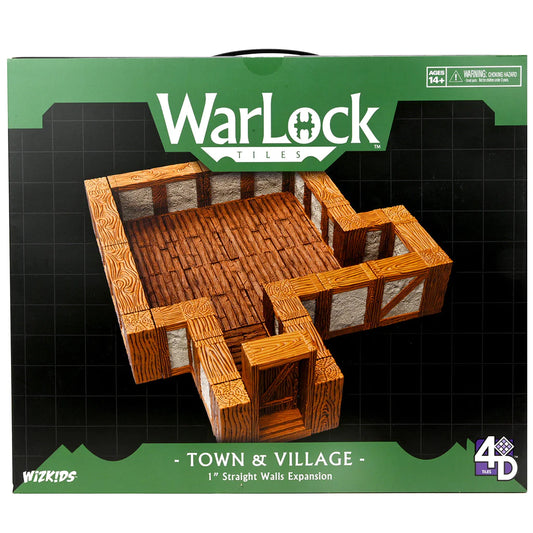 Warlock Tiles - Town & Village - 1" Straight Walls Expansion