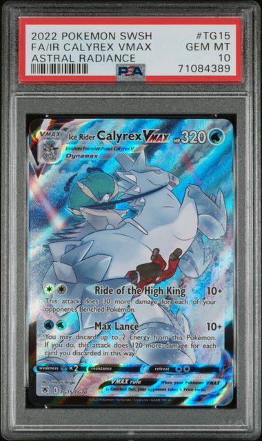Graded Pokemon - Ice Rider Calyrex VMAX (TG15/TG30) Astral Radiance PSA 10
