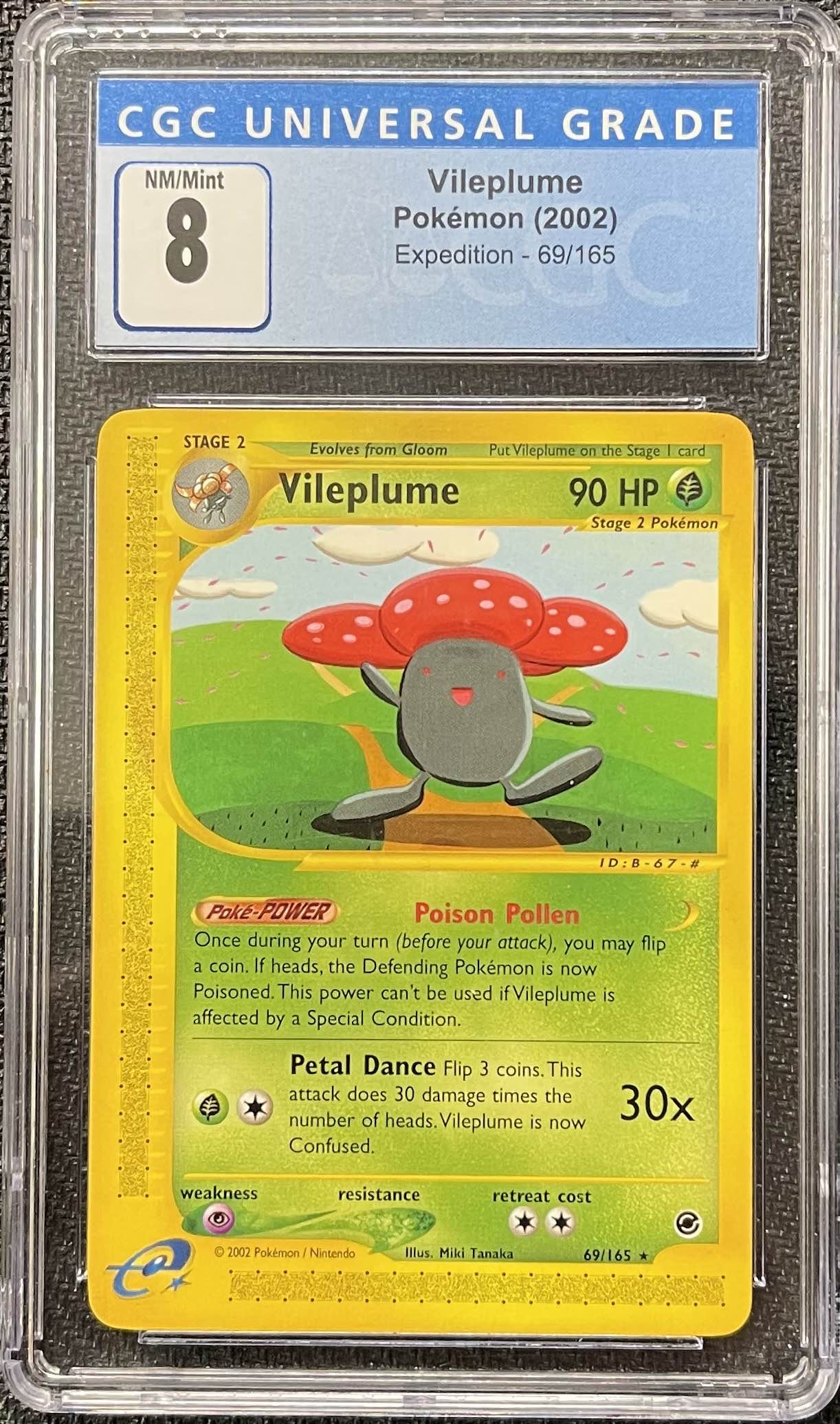 Graded Pokemon  - Vileplume (69/165) Expedition CGC 8