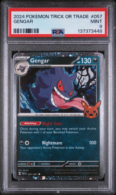Graded Pokemon - Gengar (057/091) Trick or Trade PSA 9