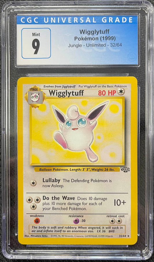 Graded Pokemon - Wigglytuff (32/64) Jungle Unlimited CGC 9