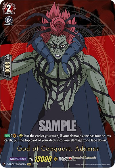 God of Conquest, Adamas (D-TB02/RGR68EN) [Record of Ragnarok]