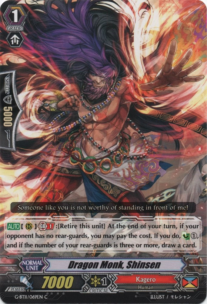Dragon Monk, Shinsen (G-BT11/069EN) [Demonic Advent]