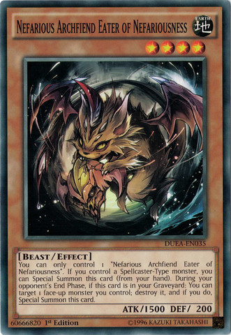 Nefarious Archfiend Eater of Nefariousness [DUEA-EN035] Common