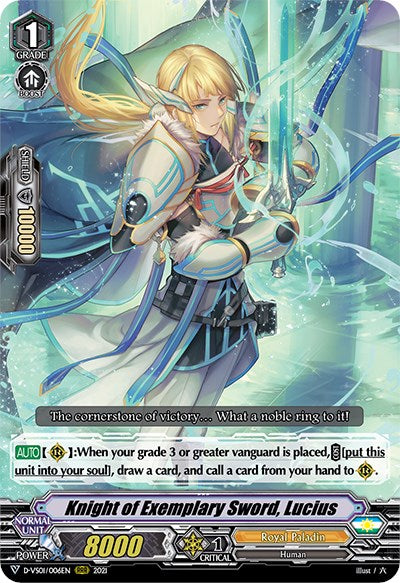 Knight of Exemplary Sword, Lucius (D-VS01/006EN) [V Clan Collection Vol.1]