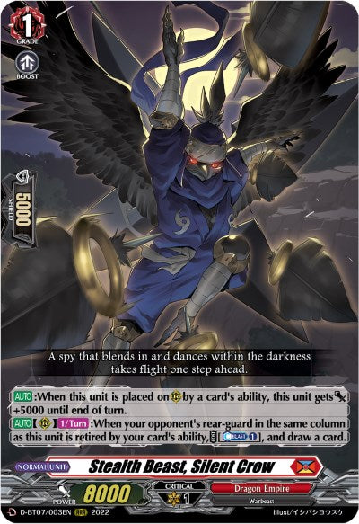 Stealth Beast, Silent Crow (D-BT07/003EN) [Raging Flames Against Emerald Storm]