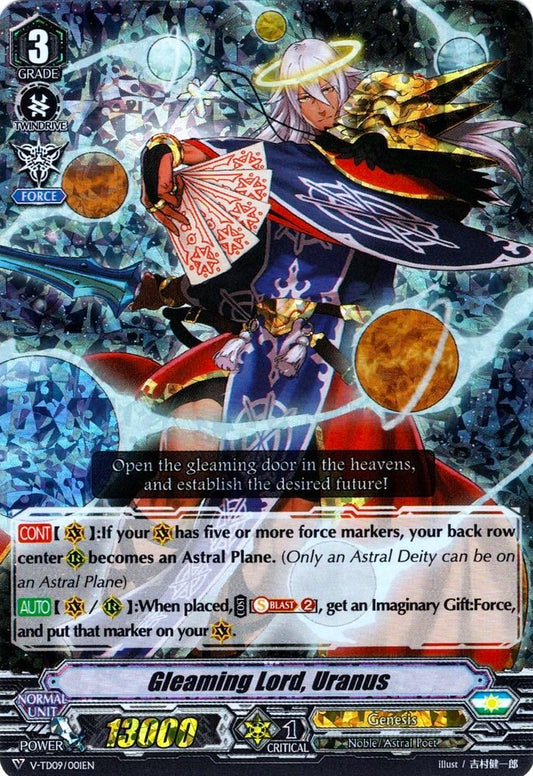 Gleaming Lord, Uranus (Parallel Foil) (V-TD09/001EN) [Shinemon Nitta]