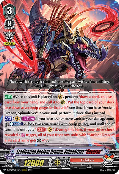 Eradication Ancient Dragon, Spinodriver "Reverse" (D-VS06/028EN) [V Clan Collection Vol.6]