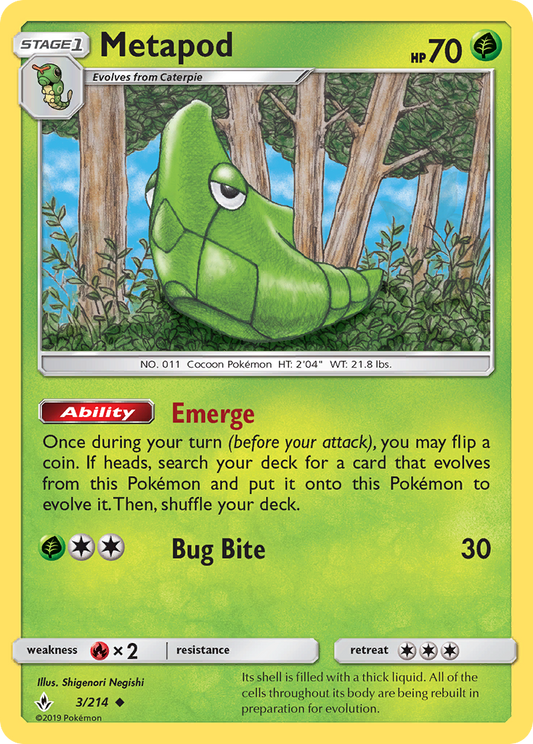 Metapod (3/214) [Sun & Moon: Unbroken Bonds]