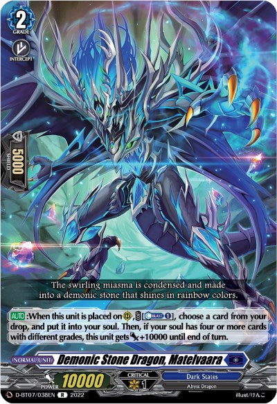 Demonic Stone Dragon, Matelvaara (D-BT07/038EN) [Raging Flames Against Emerald Storm]