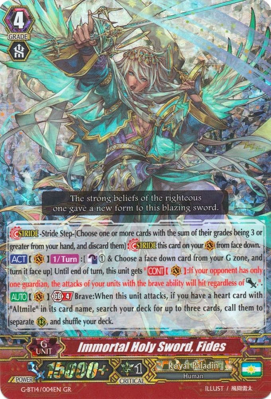 Immortal Holy Sword, Fides (G-BT14/004EN) [Divine Dragon Apocrypha]