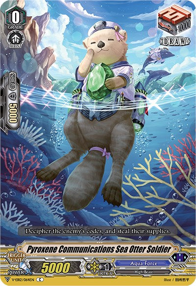 Pyroxene Communications Sea Otter Soldier (V-EB12/064EN) [Team Dragon's Vanity]