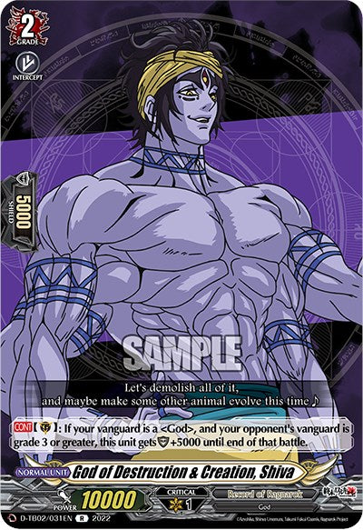 God of Destruction & Creation, Shiva (D-TB02/031EN) [Record of Ragnarok]