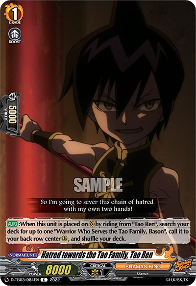 Hatred towards the Tao Family, Tao Ren (D-TB03/084EN) [Shaman King]