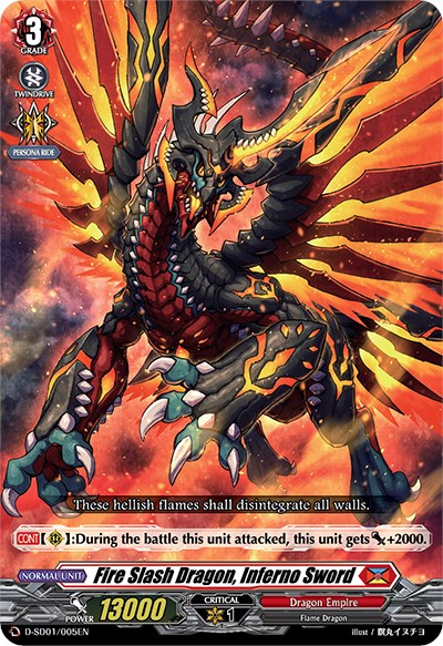 Fire Slash Dragon, Inferno Sword (D-SD01/005EN) [Yu-yu Kondo: Holy Dragon]