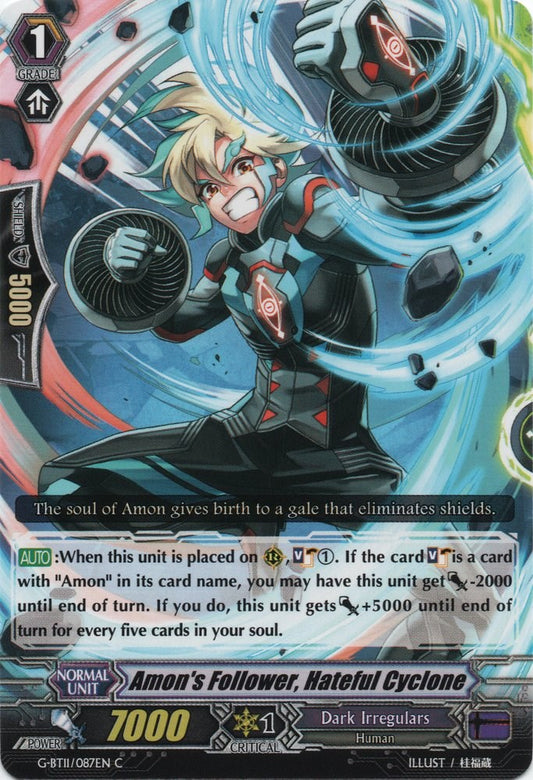 Amon's Follower, Hateful Cyclone (G-BT11/087EN) [Demonic Advent]