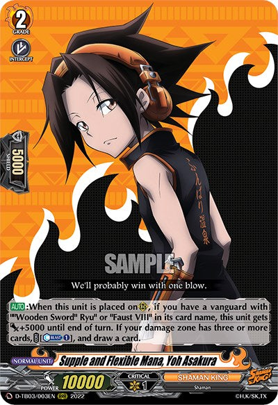 Supple and Flexible Mana, Yoh Asakura (D-TB03/003EN) [Shaman King]