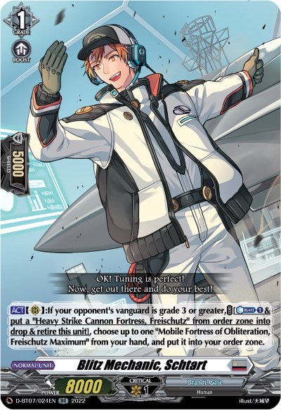 Blitz Mechanic, Schtart (D-BT07/024EN) [Raging Flames Against Emerald Storm]