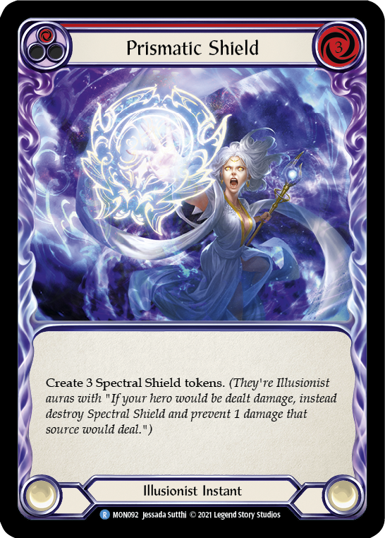 Prismatic Shield (Red) [MON092] (Monarch)  1st Edition Normal