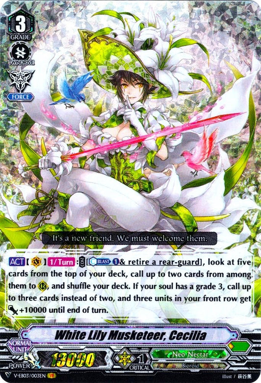 White Lily Musketeer, Cecilia (V-EB03/003EN) [ULTRARARE MIRACLE COLLECTION]