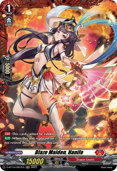 Blaze Maiden, Hanife (D-BT10/FR07EN) [Dragon Masquerade]