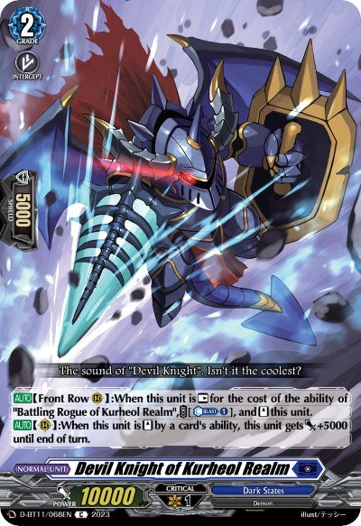 Devil Knight of Kurheol Realm (D-BT11/068EN) [Clash of Heroes]