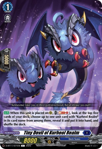 Tiny Devil of Kurheol Realm (D-BT11/071EN) [Clash of Heroes]