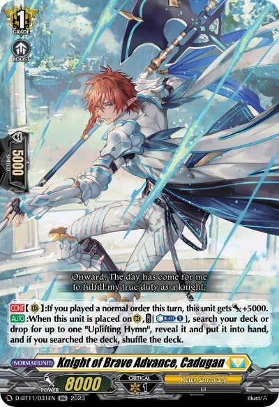 Knight of Brave Advance, Cadugan (D-BT11/031EN) [Clash of Heroes]