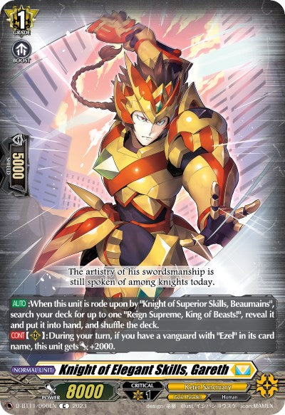 Knight of Elegant Skills, Gareth (D-BT11/090EN) [Clash of Heroes]