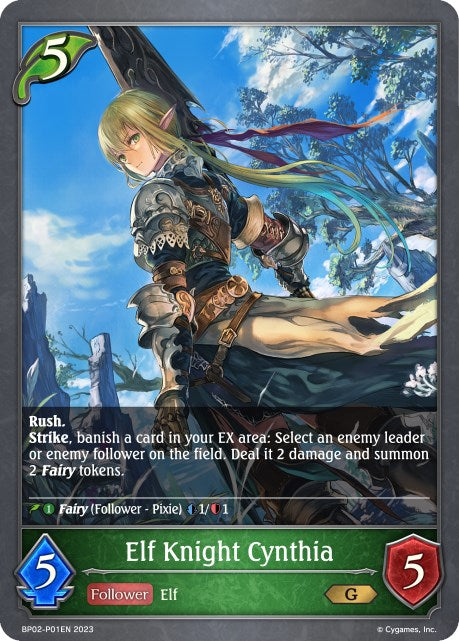 Elf Knight Cynthia (Foil) (BP02-P01EN) [Reign of Bahamut]